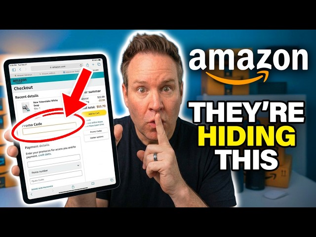 shopper verifying amazon coupons in the hidden promo section before checkout