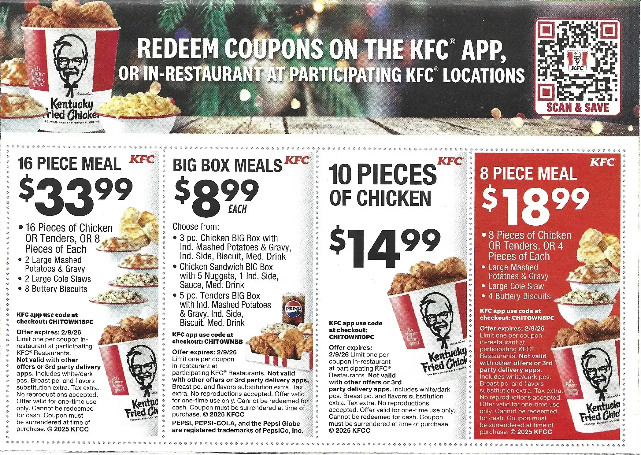 Using kfc coupons to make family-size meals and safely planned leftovers